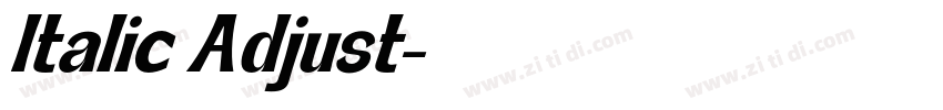 Italic Adjust字体转换